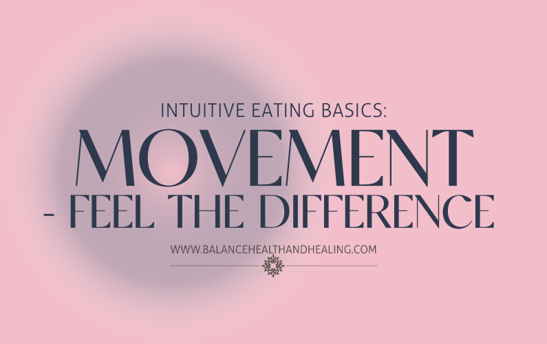 Intuitive Eating Basics: Movement – Feel the Difference