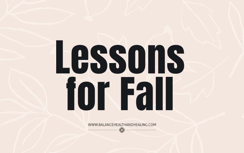 Lessons for Fall